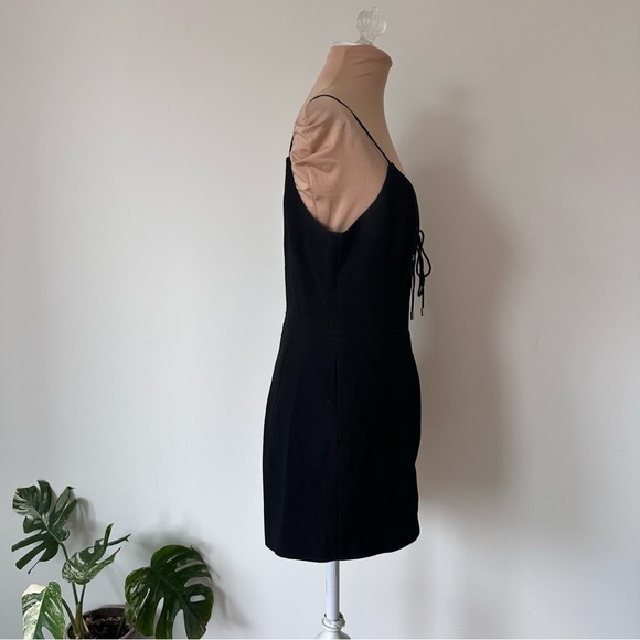 C/Meo Collective For The People Playsuit Ribbed Knit Black Lace Up Mini Romper M - Picture 6 of 12